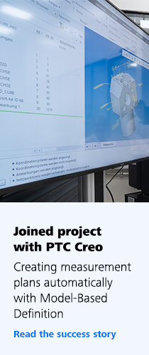 Joined project with PTC Creo Creating measurement plans automatically with Model-Based Definition