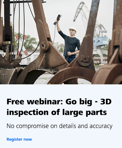 Free webinar: Go big - 3D inspection of large parts