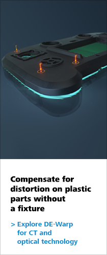 Compensate warpage on plastic parts without a fixture Explore DE-Warp for CT and optical technology