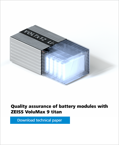 Quality assurance of battery modules with ZEISS VoluMax 9 titan Download technical paper