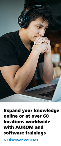 Expand your knowledge online or at over 60 locations worldwide with AUKOM and software trainings. Discover courses